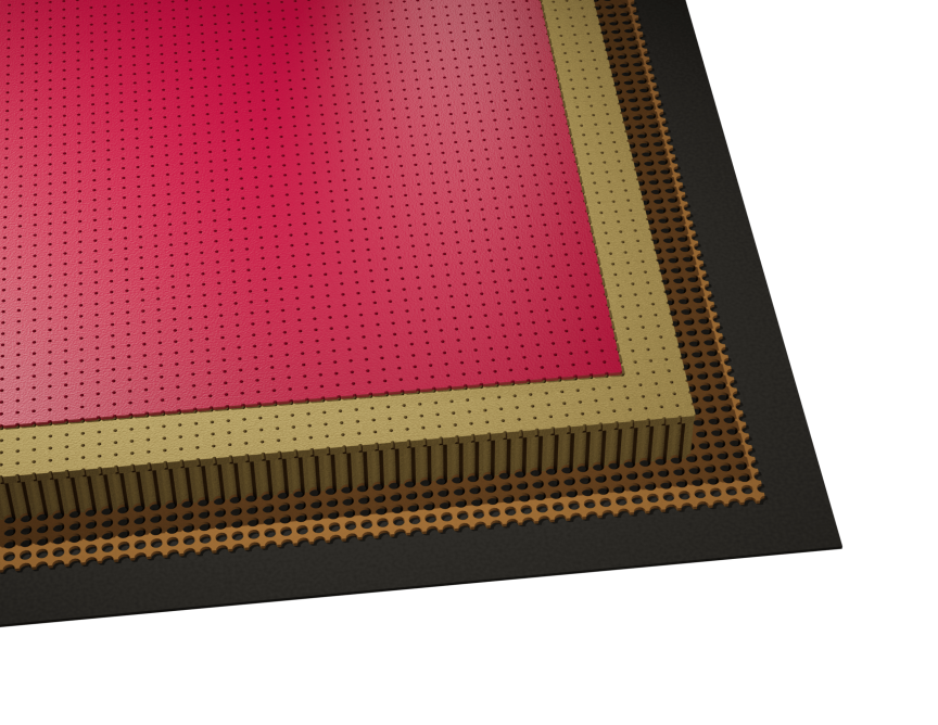 Nanolite 1,0 – 4,0 G: Schichten gestaffelt, Detail der Ecke