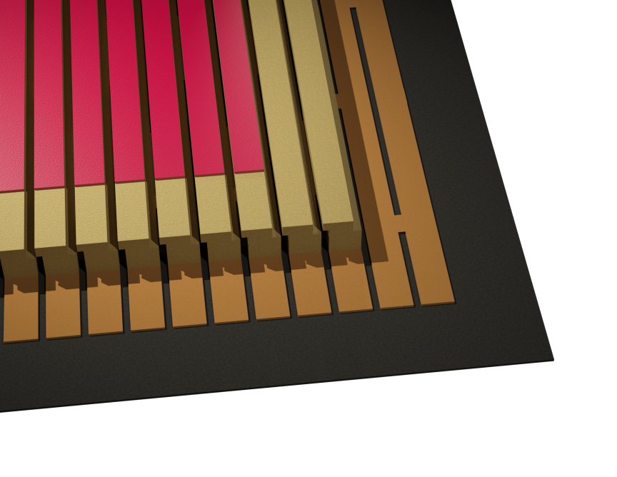 Schlitzplatte 16-4 G: Schichten gestaffelt, Detail der Ecke